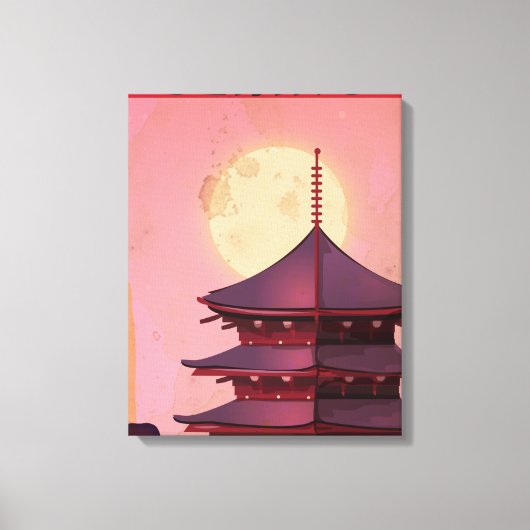 Peking China vintage reisposter Canvas Afdruk (Voorkant)