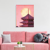 Peking China vintage reisposter Canvas Afdruk (Insitu (Woonkamer))