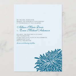 Peking Chrysanthemum Wedding Invitation Kaart
