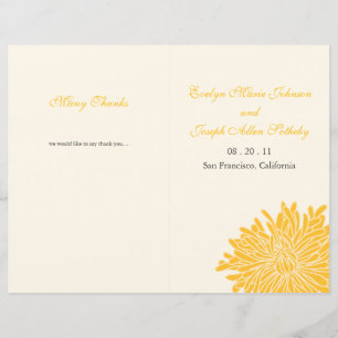 Peking Chrysanthemum Wedding Programme