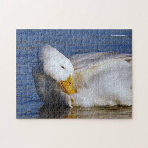 Peking Duck glimlacht een Mona Lisa-glimlach in de Legpuzzel
