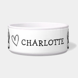 Peking Labrador aanpassen zwart-wit thema Voerbakje