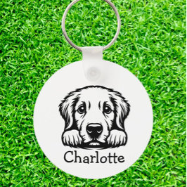 Peking Labrador Puppy gepersonaliseerd Sleutelhanger