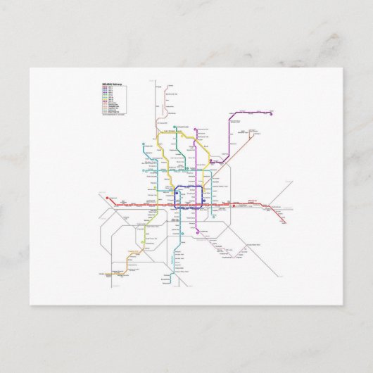 Peking-metro Briefkaart (Voorkant)
