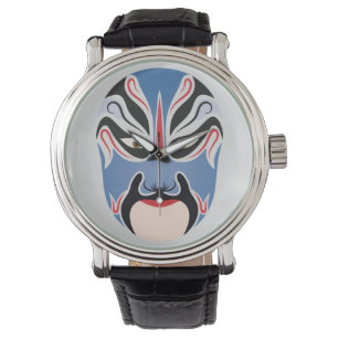 Peking opera make-up Lu Meng Horloge