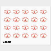 Peking Stamp Ronde Sticker (Vel)