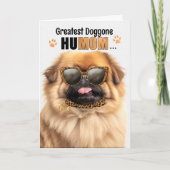 Pekingees Hond Beste Moederdag ooit Feestdagen Kaart (Voorkant)