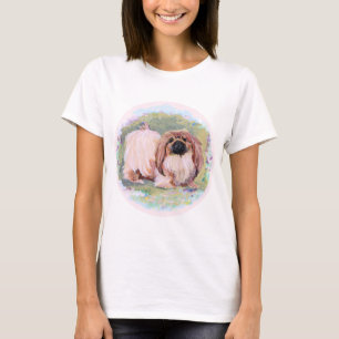 Pekingees Hond Mooi in Roze T-shirt