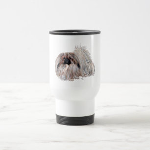 Pekingees Hond Staand Reisbeker