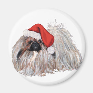 Pekingees met Kerstmis Magneet