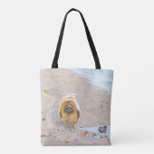 Pekingees op het Strand Draagtas (Achterkant)