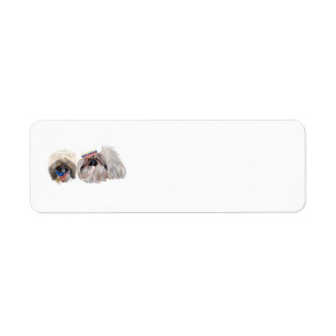 Pekingees Patriottische Retouradreslabels Etiket