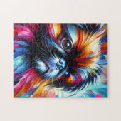 Pekingese acrylprint | Kleurrijk | Levendig Legpuzzel (Horizontaal)