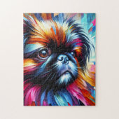Pekingese acrylprint | Kleurrijk | Levendig Legpuzzel (Verticaal)
