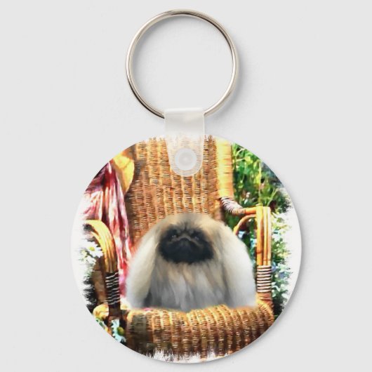 Pekingese Art Gifts Sleutelhanger (Voorkant)