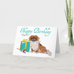 Pekingese Birthday Kaart