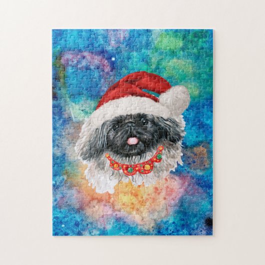 Pekingese Breed Dog Kerstmis Legpuzzel (Verticaal)