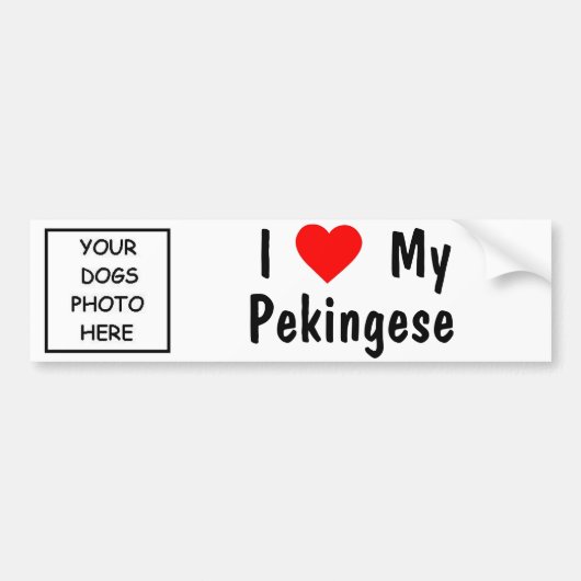 Pekingese Bumpersticker (Voorkant)