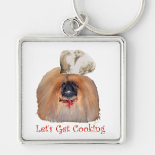 Pekingese Chef - Man Sleutelhanger