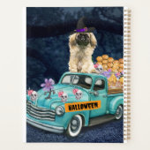 Pekingese Chien Halloween Camion Effrayant Nuit (Dos)