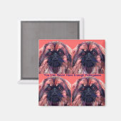 Pekingese dans les couleurs vives Pekingese Magnet (Recto/Verso)
