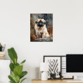 Pekingese Dog Art Print Poster (Thuiskantoor)
