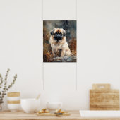 Pekingese Dog Art Print Poster (Keuken)