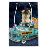 Pekingese Dog Halloween Truck Medium Cadeauzakje (Voorkant)