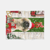 Pekingese Dog Kerstmis Fleece Deken (Voorkant (Horizontaal))