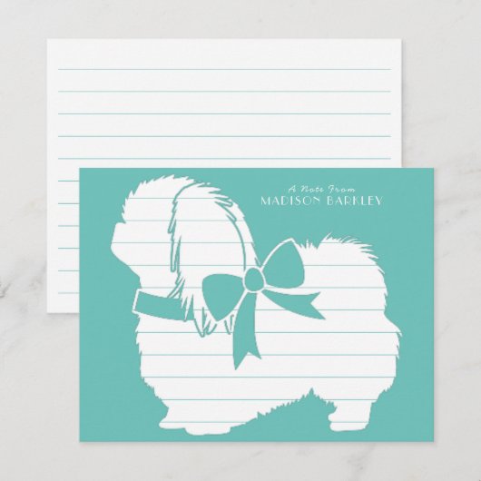 Pekingese Dog Puppy Bedankkaart (Voorkant / Achterkant)