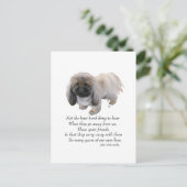 Pekingese Dog Rainbow Bridge Briefkaart (Staand voorkant)