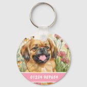Pekingese Dog Tag – Custom Info Sleutelhanger (Achterkant)