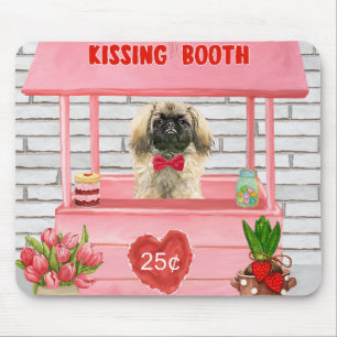 pekingese Dog Valentijnsdag Kissing Booth Muismat