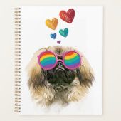 Pekingese Dog with Hearts Saint-Valentin (Devant)