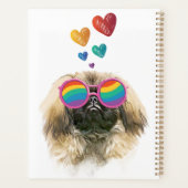 Pekingese Dog with Hearts Saint-Valentin (Dos)