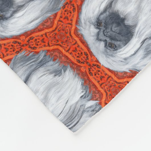 Pekingese Dogs Fleece Deken (Hoek)