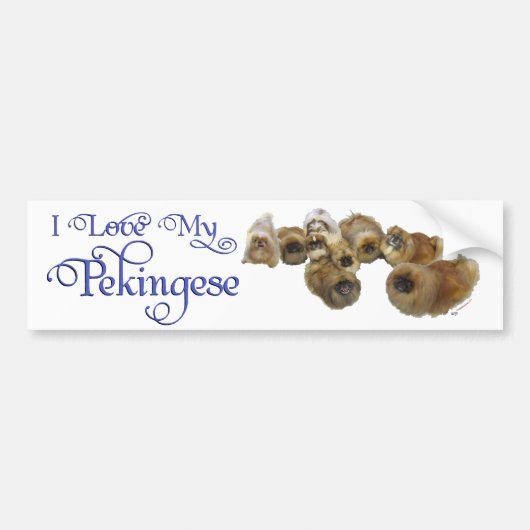 Pekingese Group Bumpersticker (Voorkant)
