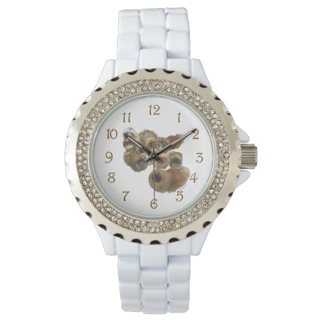 Pekingese Group Horloge (Voorkant)