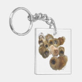 Pekingese Group Sleutelhanger (Voorkant Links)