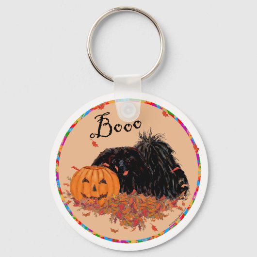 Pekingese Halloween Sleutelhanger (Voorkant)