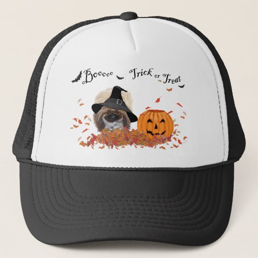 Pekingese Halloween Trucker Pet (Voorkant)