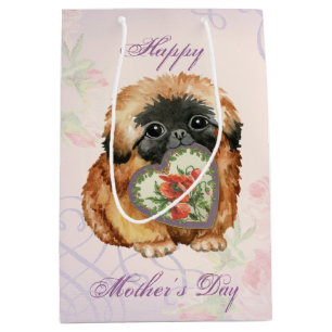 Pekingese Hearts Mama Medium Cadeauzakje