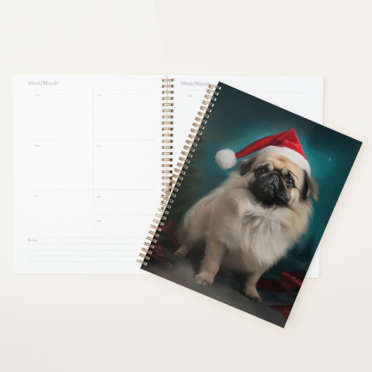 Pekingese Hond in Sneeuw Kerstmis Planner (Display)