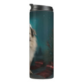 Pekingese Hond in Sneeuw Kerstmis Thermosbeker (Geroteerd rechts)