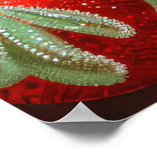 Pekingese Hond Kerstfeest Poster (Hoek)