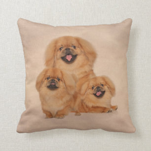 Pekingese honden collage kussen