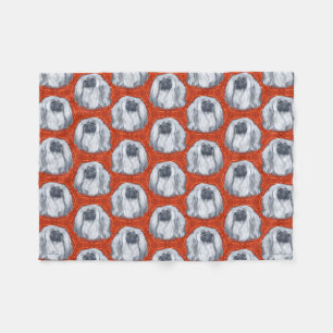 Pekingese honden fleece deken