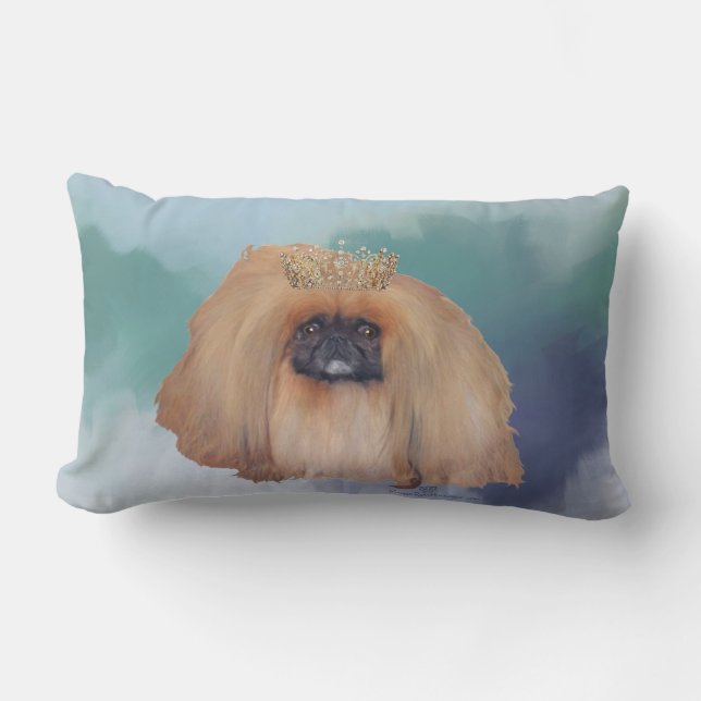 Pekingese Ice Princess Kussen (Voorkant)