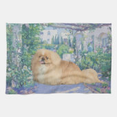 Pekingese in Lavender Theedoek (Horizontaal)