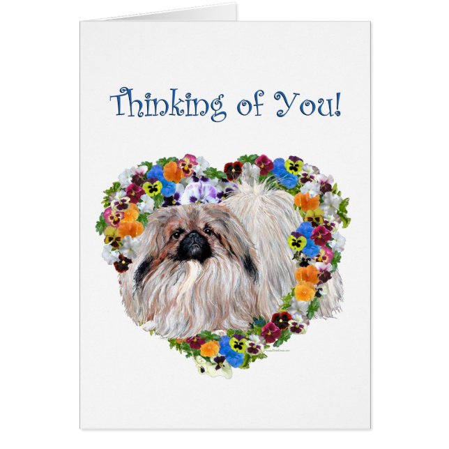 Pekingese in Pansies (Voorkant)